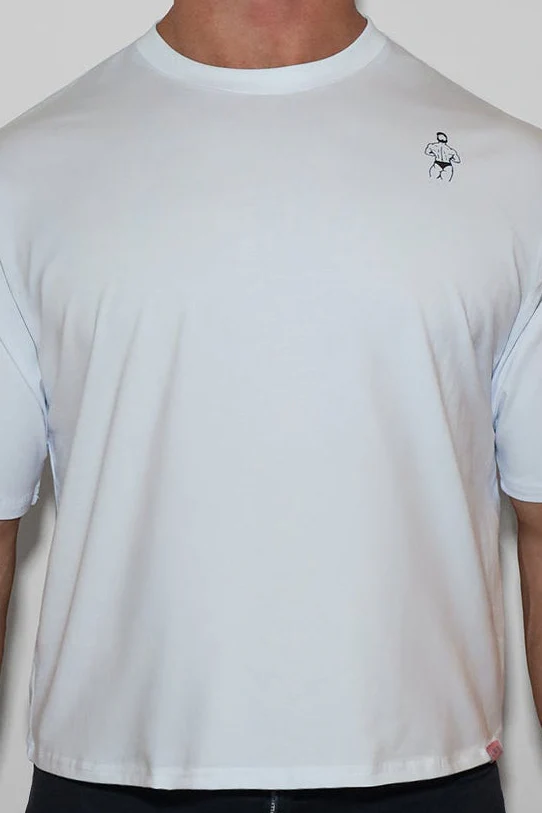 Oversized Relaxed Crop Top - Ivory - Image 6