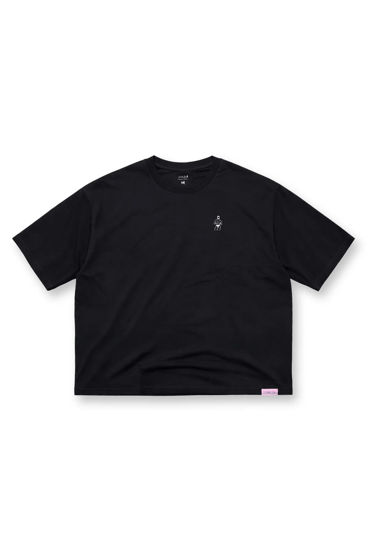Oversized Relaxed Crop Top - Midnight Black - Image 11