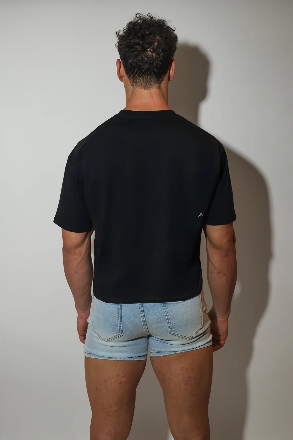 Oversized Relaxed Crop Top - Midnight Black - Image 7