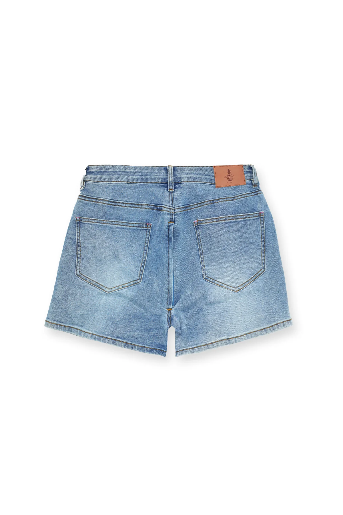Peek-A-Boo Denim Shorts - Dark Blue - Image 4