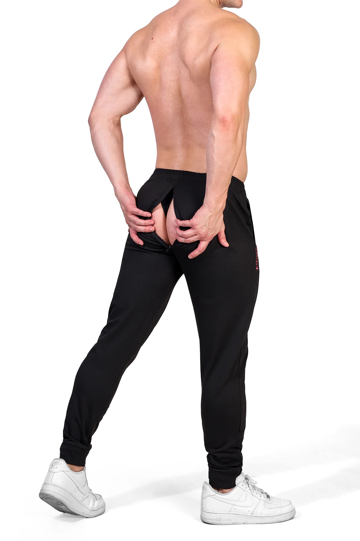 Peek-A-Boo Joggers - Black - Image 3