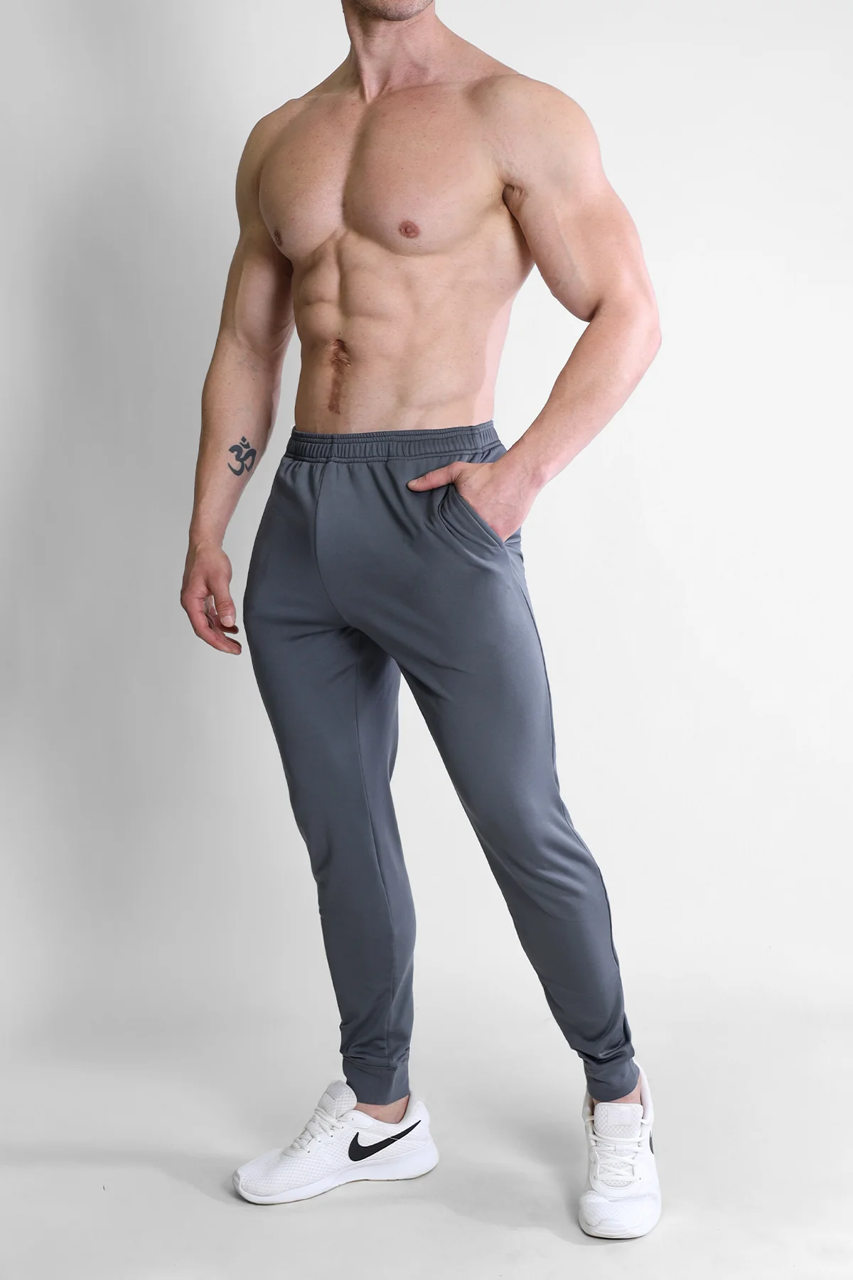 Peek-A-Boo Joggers - Dark Grey - Image 3
