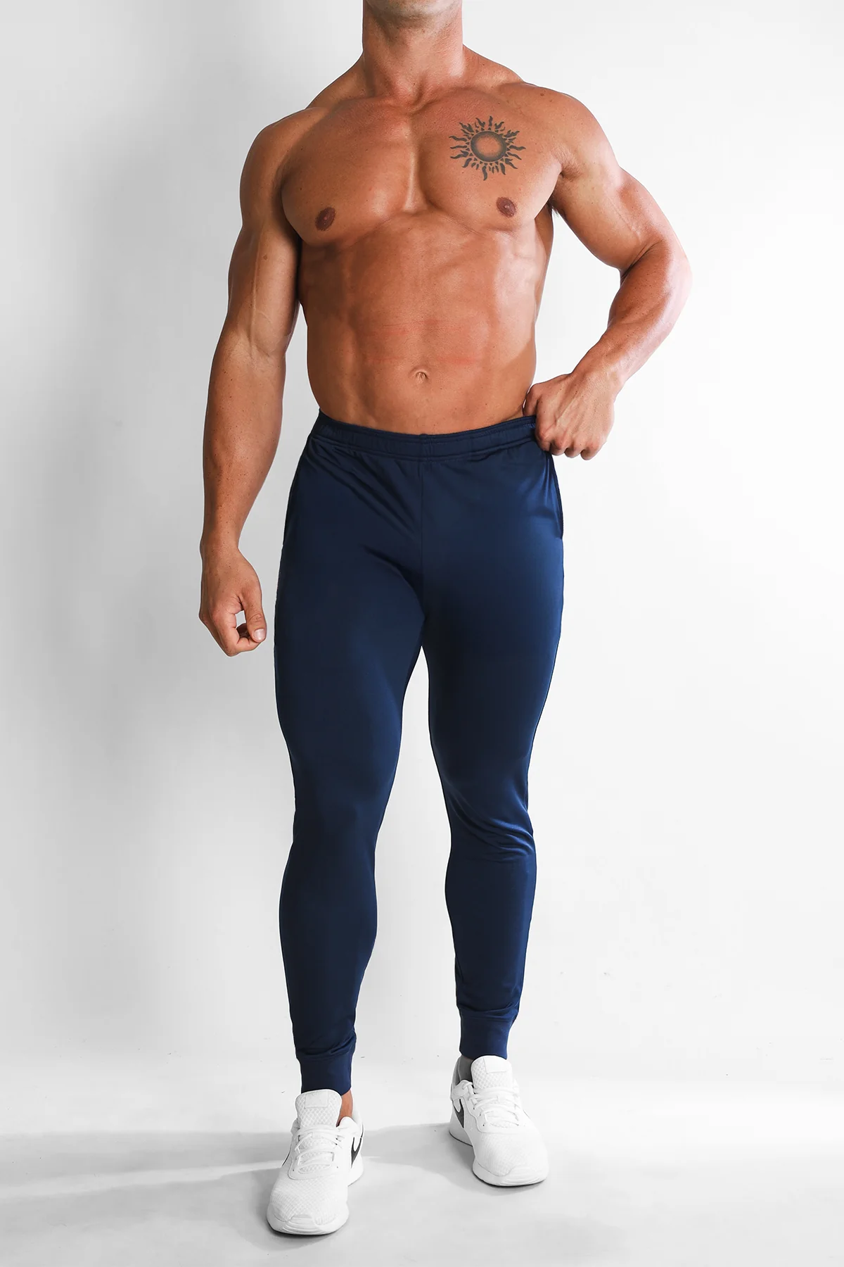 Peek-A-Boo Joggers - Navy - Image 3