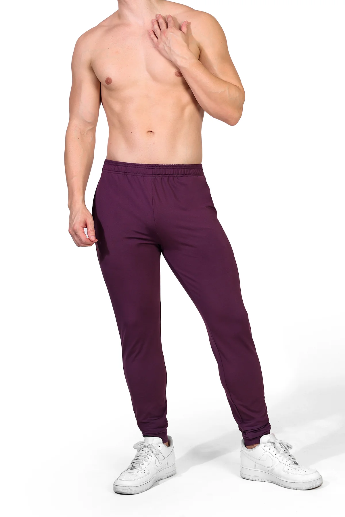Peek-A-Boo Joggers - Plum Purple - Image 6