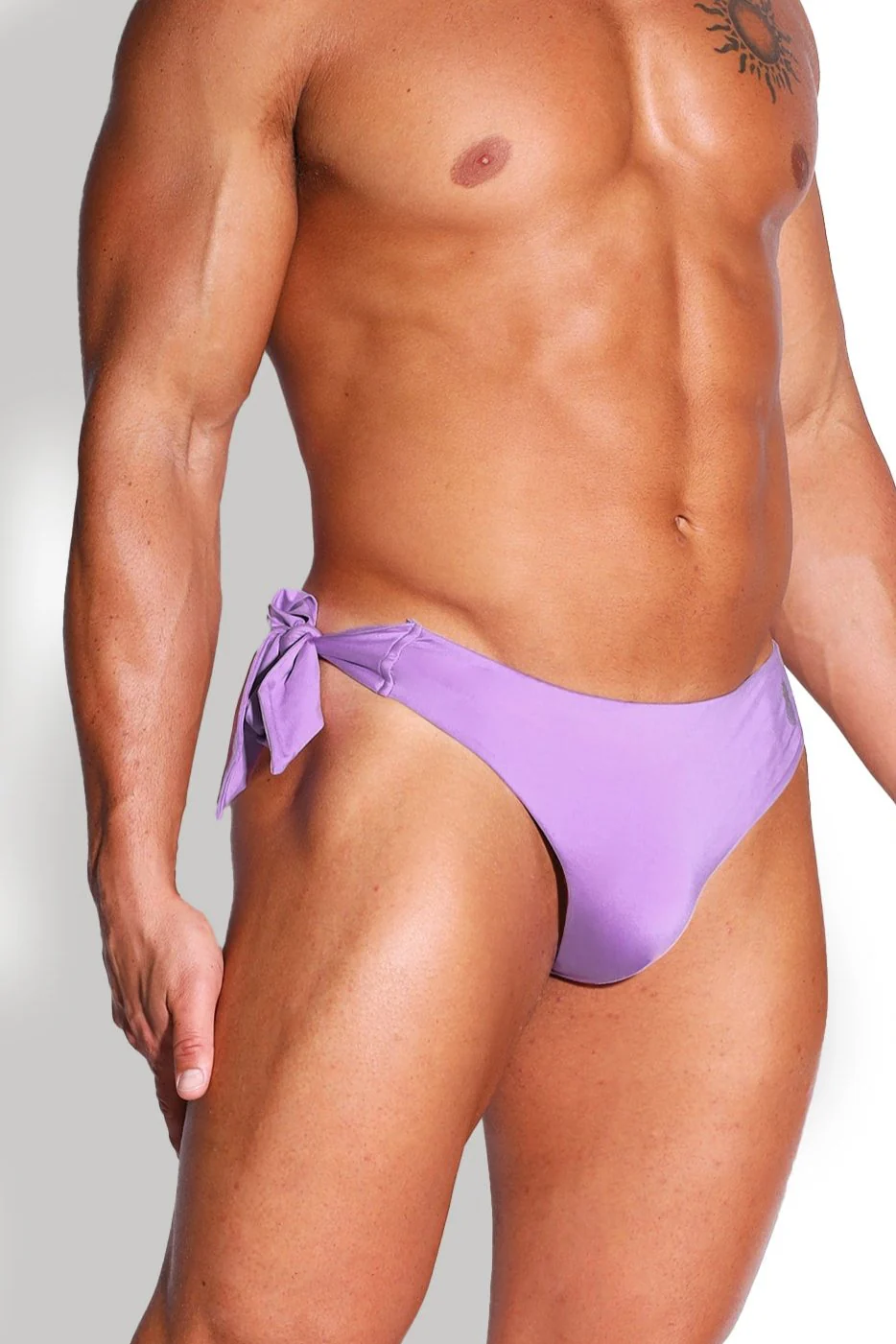 Side-Tie Swim Briefs - Lavender - Image 3