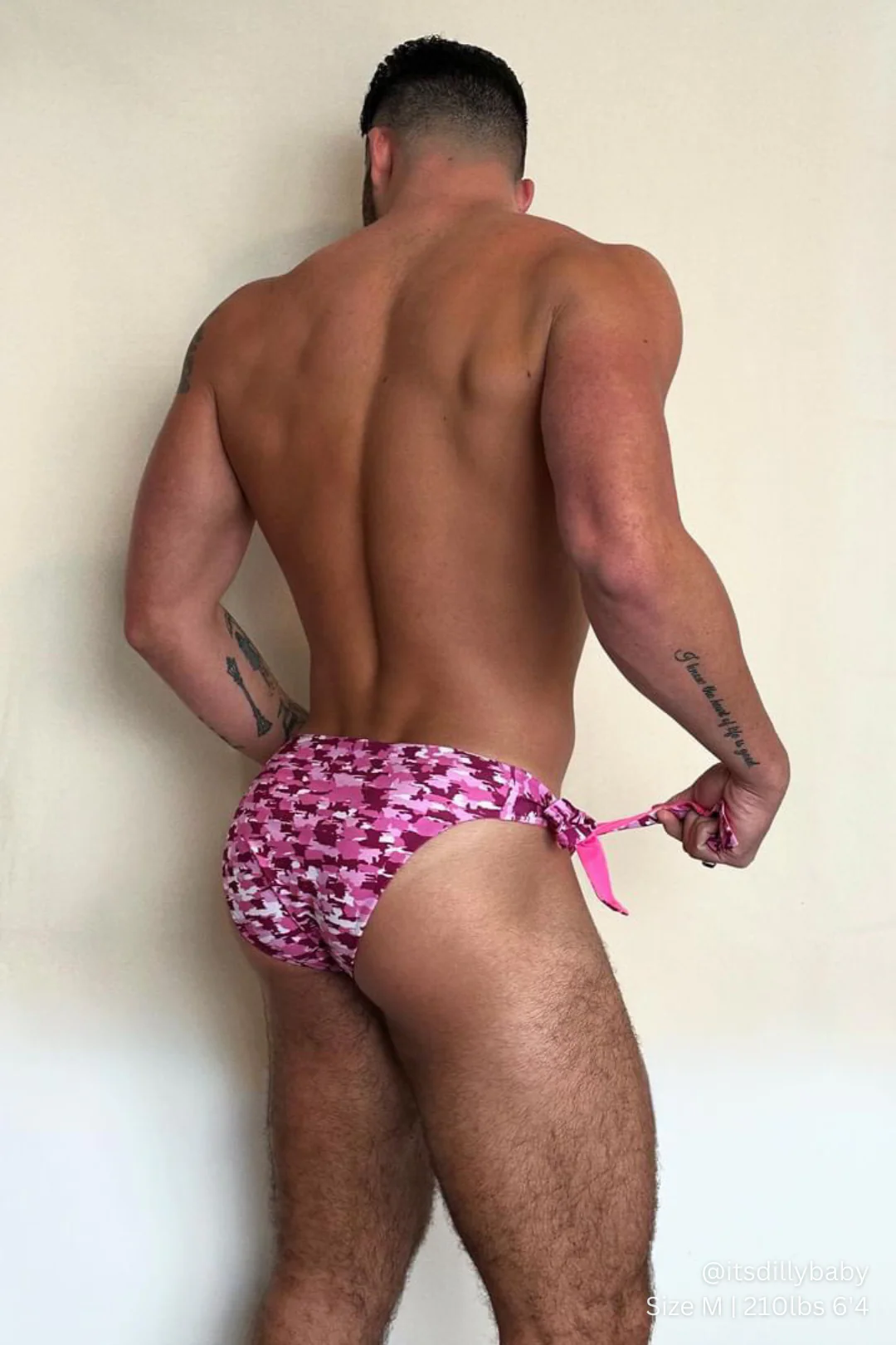 Side-Tie Swim Briefs - Reversible-Pink/Camo - Image 12