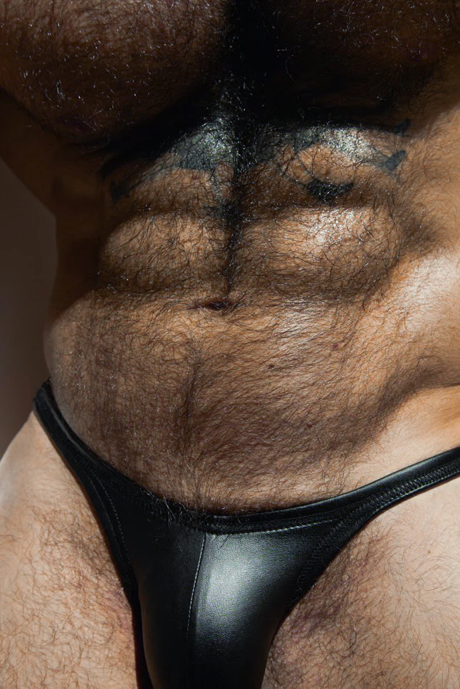 Soft Vegan Leather Scrunch-Butt Briefs - Black Liquorice - Image 9