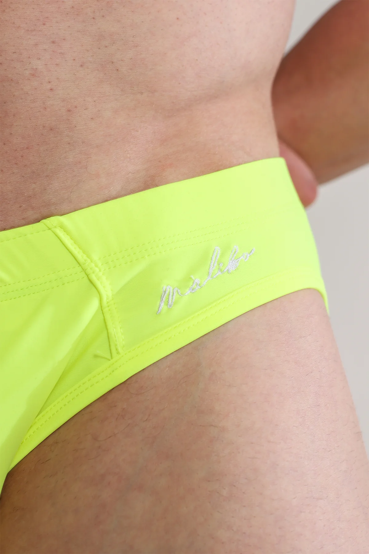 Unzip Me Swim Briefs - Neon Yellow - Image 3