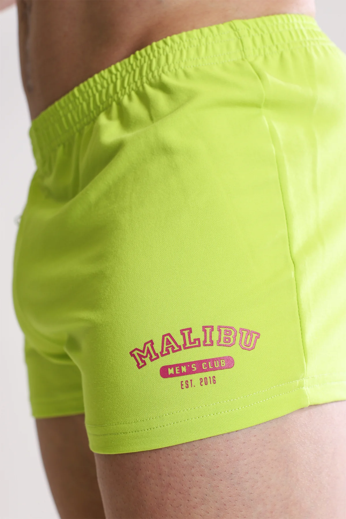 Varsity 2" Short Shorts with Zipper Pocket  - Neon Yellow - Image 3
