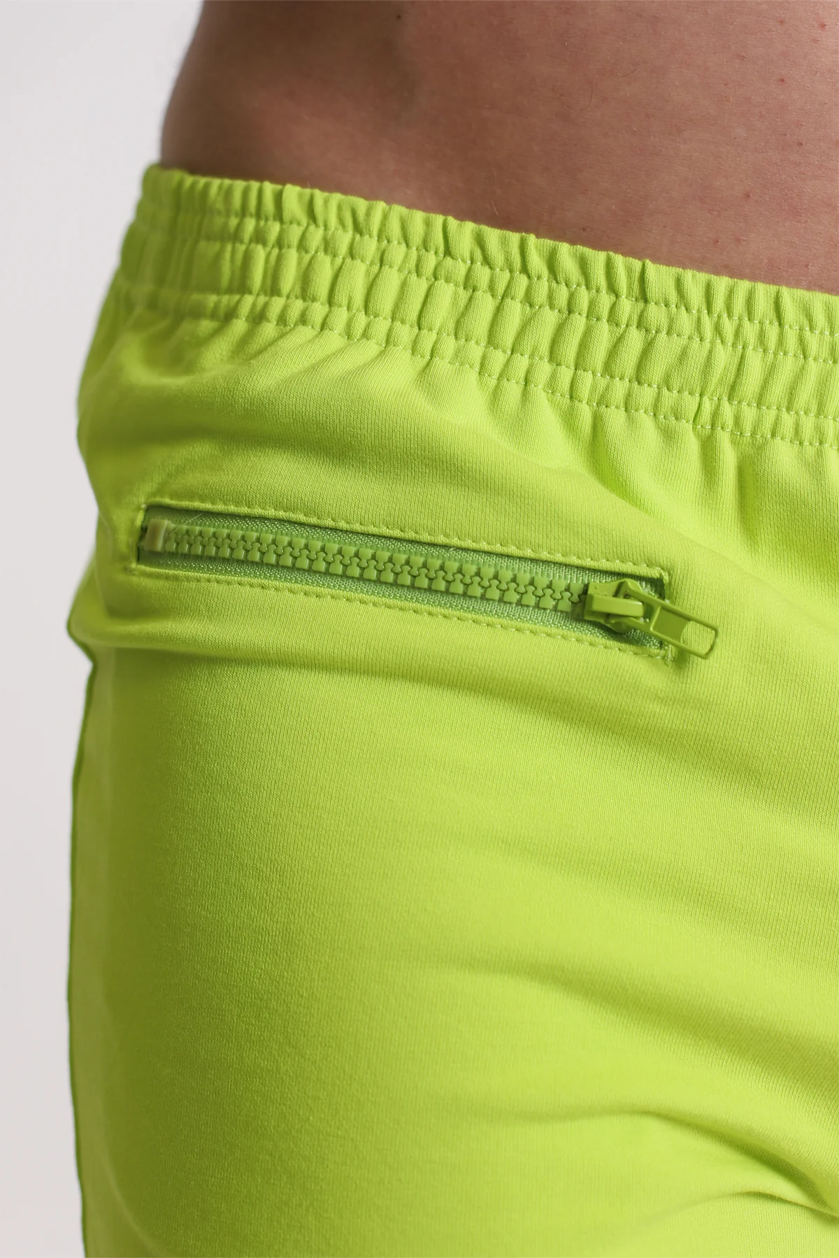 Varsity 2" Short Shorts with Zipper Pocket  - Neon Yellow - Image 4