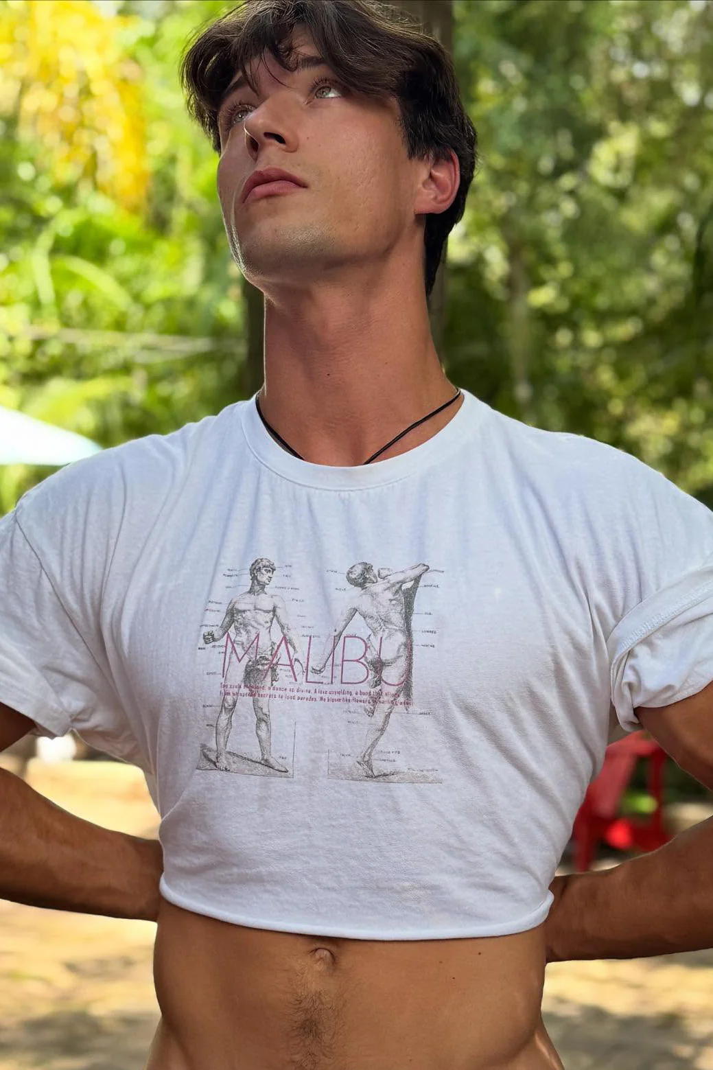 Vintage-Washed Drop-Shoulder Crop Tee - Anatomy - Image 7