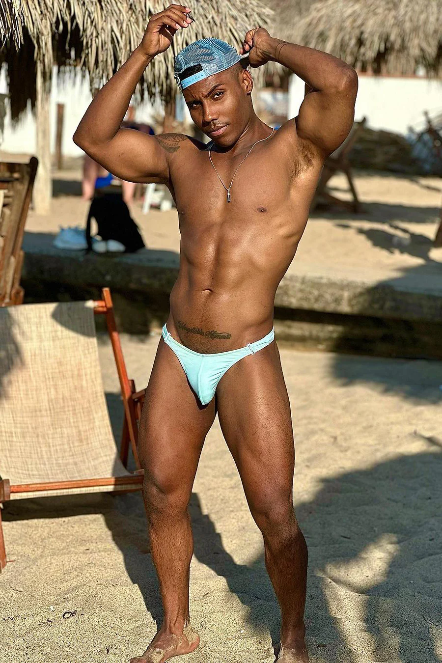 Voyage Low-Cut Swim Bikini Briefs for Men - Light Blue - Image 3