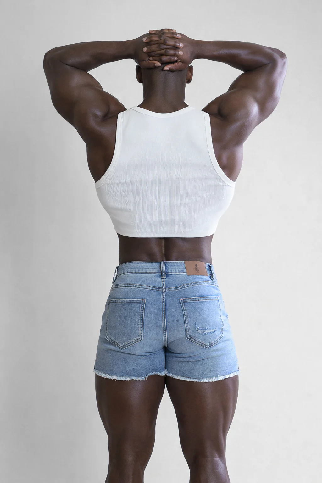 Wrapped Up Ribbed Crop Tank - White - Image 5